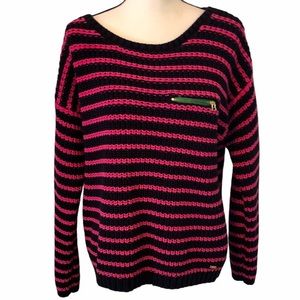 Tommy Hilfiger Navy/Fuschia Chunky Knit Sweater